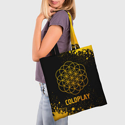 Сумка-шопер Coldplay - gold gradient, цвет: 3D-принт — фото 2