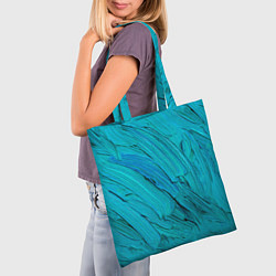 Сумка-шопер Голубая масляная краска, цвет: 3D-принт — фото 2