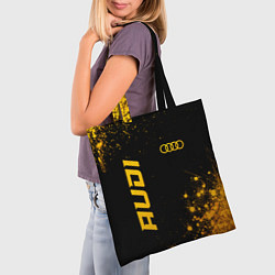 Сумка-шопер Audi - gold gradient вертикально, цвет: 3D-принт — фото 2