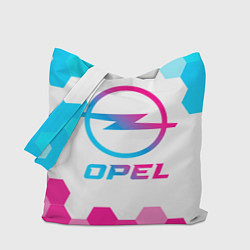 Сумка-шопер Opel neon gradient style, цвет: 3D-принт