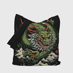Сумка-шопер Символ года зеленый дракон, цвет: 3D-принт
