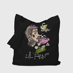 Сумка-шопер Lil Peep рэпер, цвет: 3D-принт