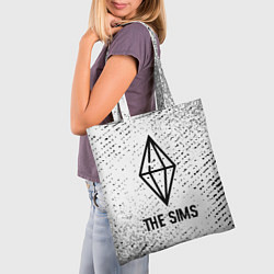 Сумка-шопер The Sims glitch на светлом фоне, цвет: 3D-принт — фото 2