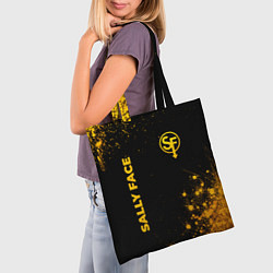 Сумка-шопер Sally Face - gold gradient вертикально, цвет: 3D-принт — фото 2