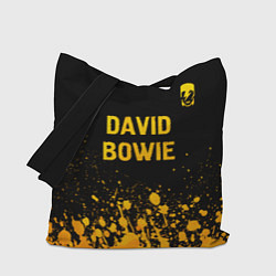 Сумка-шопер David Bowie - gold gradient посередине, цвет: 3D-принт