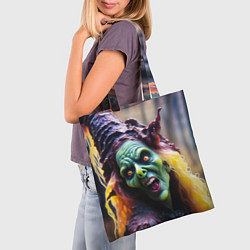 Сумка-шопер Портрет ужасной восковой ведьмы, цвет: 3D-принт — фото 2
