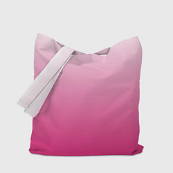 Сумка-шопер Бело-розовый градиент, цвет: 3D-принт