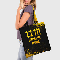 Сумка-шопер Depeche Mode - gold gradient, цвет: 3D-принт — фото 2