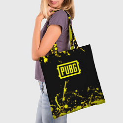 Сумка-шопер PUBG online yellow, цвет: 3D-принт — фото 2