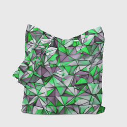 Сумка-шопер Маленькие зелёные треугольники, цвет: 3D-принт
