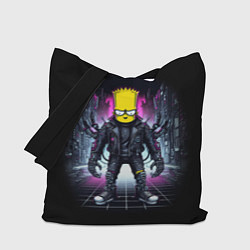 Сумка-шопер Cool Bart Simpson - cyberpunk - ai art, цвет: 3D-принт