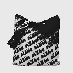 Сумка-шопер KTU краски черные, цвет: 3D-принт