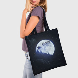 Сумка-шопер Рождественская ночь, цвет: 3D-принт — фото 2