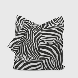 Сумка-шопер Шкура зебры черно - белая графика, цвет: 3D-принт