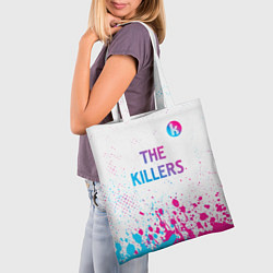 Сумка-шопер The Killers neon gradient style посередине, цвет: 3D-принт — фото 2