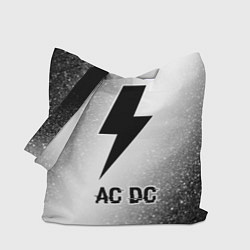 Сумка-шопер AC DC glitch на светлом фоне, цвет: 3D-принт