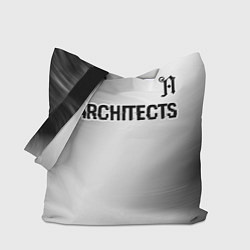 Сумка-шопер Architects glitch на светлом фоне посередине, цвет: 3D-принт
