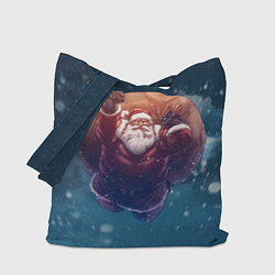Сумка-шопер Летящий Санта, цвет: 3D-принт