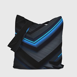 Сумка-шопер Голубая абстракция, цвет: 3D-принт