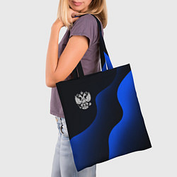 Сумка-шопер Герб РФ - глубокий синий, цвет: 3D-принт — фото 2