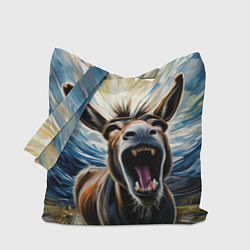 Сумка-шопер Крик осла, цвет: 3D-принт