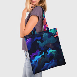 Сумка-шопер Камуфляж из разноцветных красок, цвет: 3D-принт — фото 2