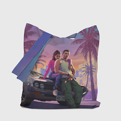 Сумка-шопер GTA 6 Люсия и Джейсен, цвет: 3D-принт