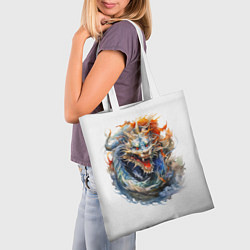Сумка-шопер Портрет китайского дракона символа Нового года, цвет: 3D-принт — фото 2