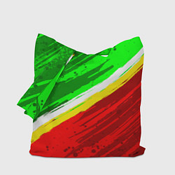 Сумка-шопер Расцветка Зеленоградского флага, цвет: 3D-принт