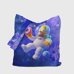 Сумка-шопер Homer Simpson is a brave astronaut, цвет: 3D-принт