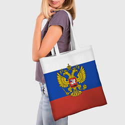 Сумка-шопер Флаг России с гербом, цвет: 3D-принт — фото 2