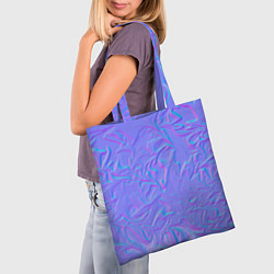 Сумка-шопер Неоновая абстрактная текстура, цвет: 3D-принт — фото 2