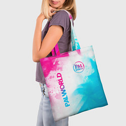 Сумка-шопер Palworld neon gradient style вертикально, цвет: 3D-принт — фото 2