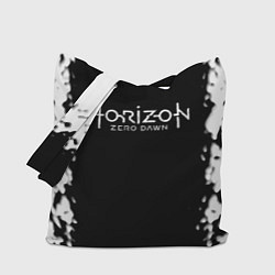 Сумка-шопер Horizon zero dawn краски белые, цвет: 3D-принт