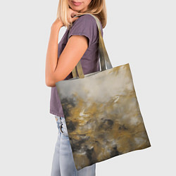 Сумка-шопер Желто черная абстракция, цвет: 3D-принт — фото 2