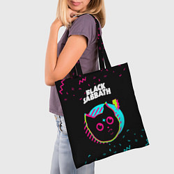 Сумка-шопер Black Sabbath - rock star cat, цвет: 3D-принт — фото 2