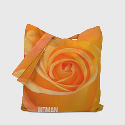 Сумка-шопер Оранжевая роза - woman, цвет: 3D-принт