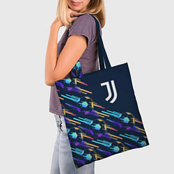 Сумка-шопер Juventus градиентные мячи, цвет: 3D-принт — фото 2