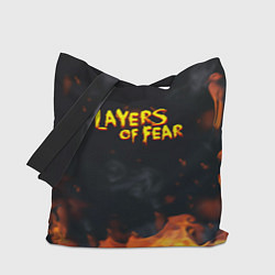 Сумка-шопер Layers of Fear огненный стиль хоррор, цвет: 3D-принт