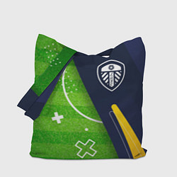 Сумка-шопер Leeds United football field, цвет: 3D-принт