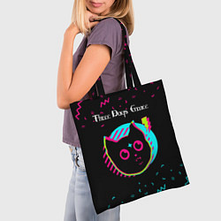 Сумка-шопер Three Days Grace - rock star cat, цвет: 3D-принт — фото 2