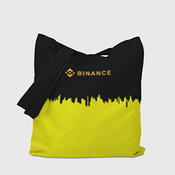 Сумка-шопер Binance биржа краски, цвет: 3D-принт