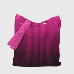 Сумка-шопер Яркий розовый градиент полоска, цвет: 3D-принт