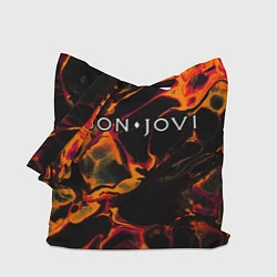 Сумка-шопер Bon Jovi red lava, цвет: 3D-принт