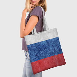 Сумка-шопер Флаг России разноцветный, цвет: 3D-принт — фото 2