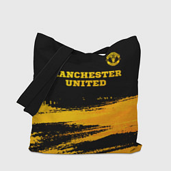 Сумка-шопер Manchester United - gold gradient посередине, цвет: 3D-принт