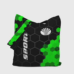 Сумка-шопер Daewoo green sport hexagon, цвет: 3D-принт