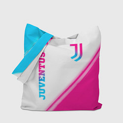 Сумка-шопер Juventus neon gradient style вертикально, цвет: 3D-принт