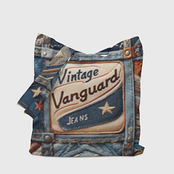 Сумка-шопер Vintage vanguard jeans - patchwork, цвет: 3D-принт