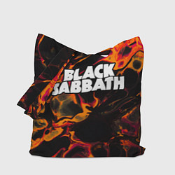 Сумка-шопер Black Sabbath red lava, цвет: 3D-принт